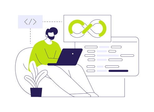Collaborative framework isolated cartoon vector illustrations.