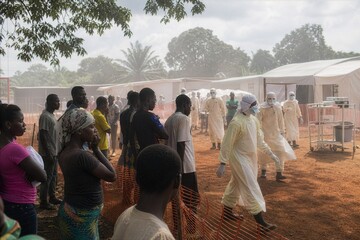Plakat Vigilant eyes watch as frontline workers confront the Ebola virus crisis