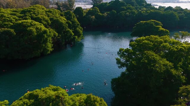  Lago de Cam&eacute;cuaro en Michoac&aacute;n desde vista de drone