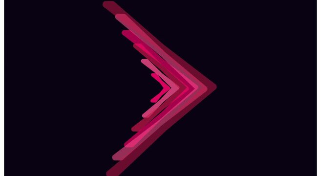 Abstract pink geometric motion animation background, with pulsing arrow shapes