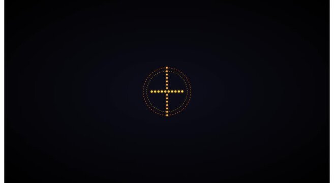 Animated rotating crosshair hud for futuristic ui animation