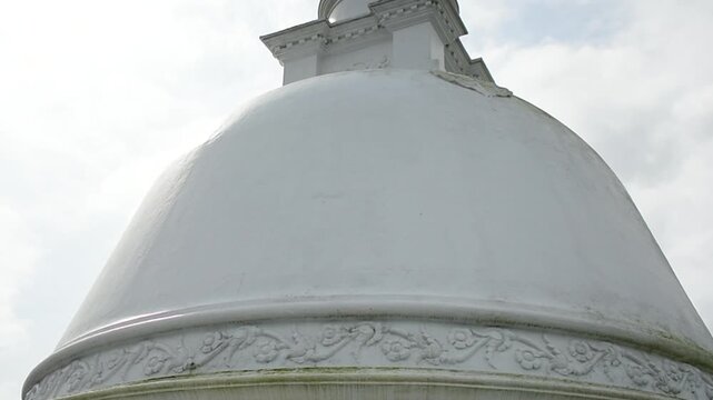 The Pagoda on the Hilltop of the Maligatenna (Maligathanna) Raja Maha Viharaya, Gampaha, Sri Lanka.