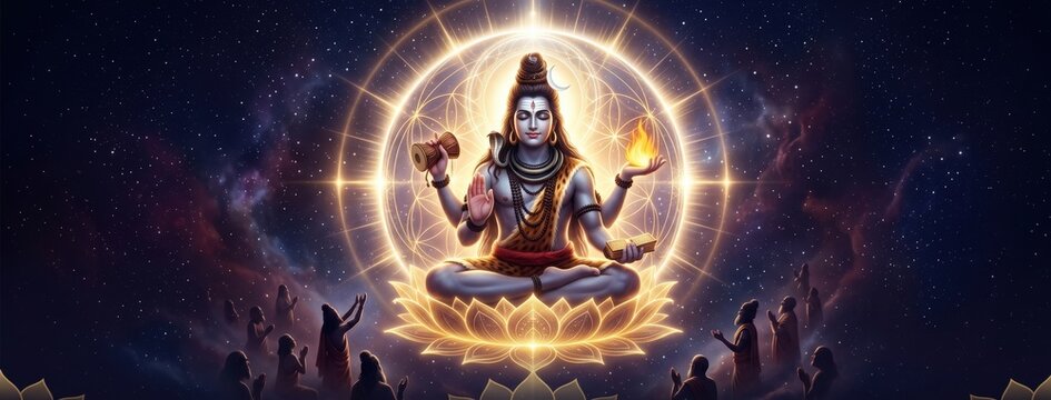 Adi Guru Shiva Cosmic Wisdom &ndash; Spiritual App Banner