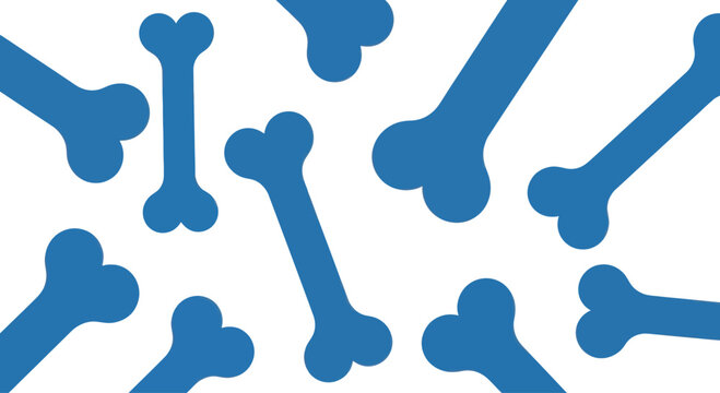 Blue Bone Pattern Seamless Background
