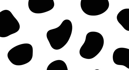 Fototapeta premium Cow Print Pattern - Seamless Black and White Background
