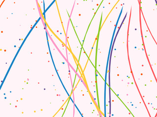 Fototapeta premium Colorful Curling Streamers Celebration Background