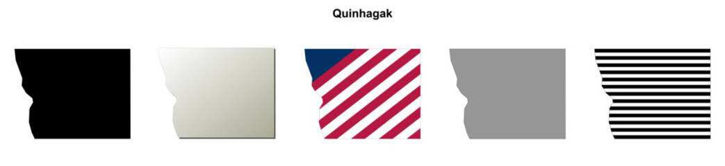 Obraz premium Quinhagak (Alaska) blank outline map