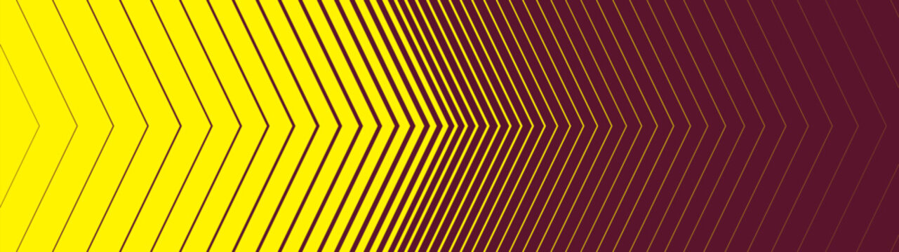 Rhythmic composition with sharp chevron arrow lines and halftone gradient transition, Dynamic geometric stripe pattern creates a fast forward motion effect, Geometric op-art with contrasting color