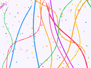 Fototapeta premium Colorful Curling Streamers Celebration Background