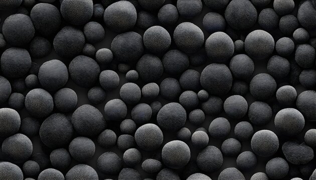 Photorealistic abstract scanning electron microscope style pollen grain, ultra detailed spherical texture with dark background, representing creative design, digital art, and visual aesthetics