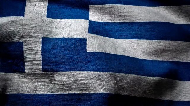 greece greek flag waving in the wind