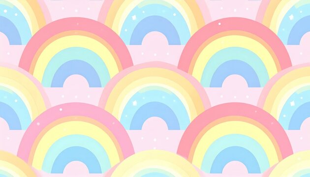 A Rainbow - Colored Pattern With A Rainbow - Colored Background