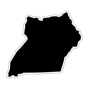 Uganda Country Map Icon