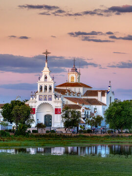 Hermitage of El Roc&iacute;o in Huelva, Spain. Pilgrimage center for the Andalusian brotherhoods.