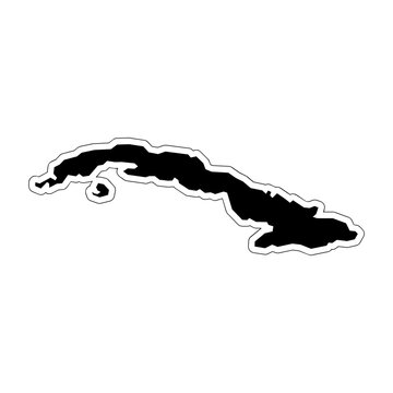 Cuba Country Map Icon
