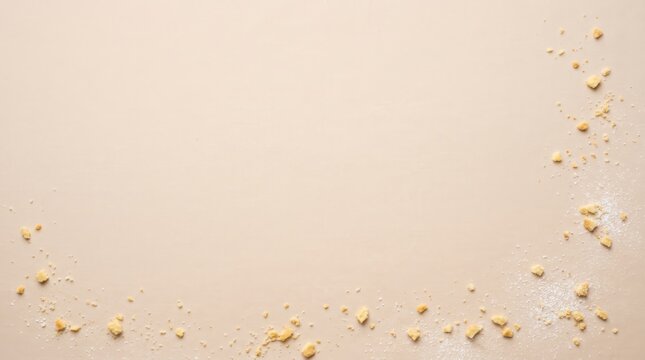 Minimalist Baking Background with Cookie Crumbs and Copy Space