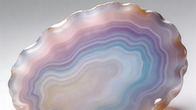 Colorful layered agate slice