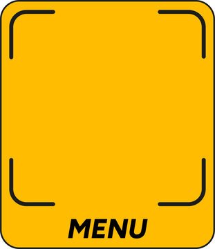 Restaurant menu QR code border graphic for tables.
