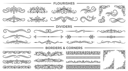 Extensive Collection of Flourishes Dividers Borders and Corners © Kurt