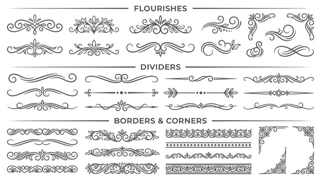 Extensive Collection of Flourishes Dividers Borders and Corners