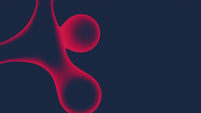 An abstract glowing metaball shape rotating smoothly in a dark minimal space