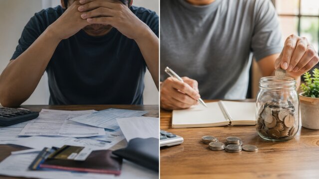 Debt and savings in household finance