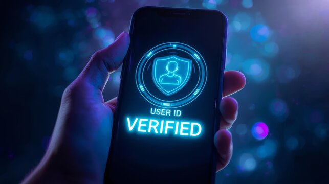 Smartphone Shows Verified User Id for Digital Security