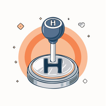 Gear Shift Lever with 'H' Symbol