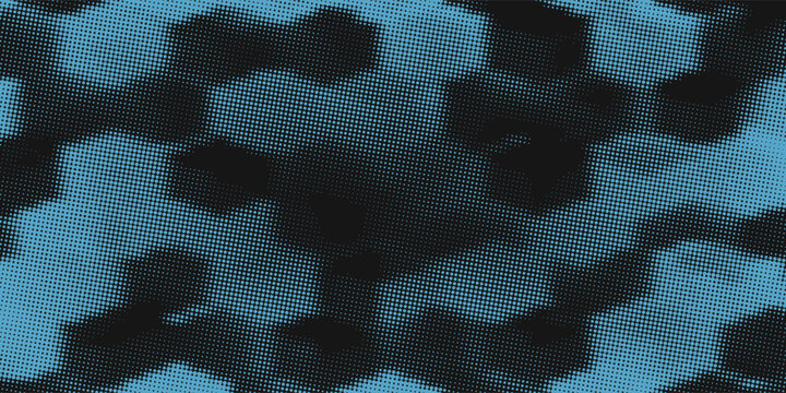 Seamless halftone hexagon shape dot pattern vector, Geometric Halftone Abstract pattern for Fabric and textile printing, sport jersey texture, wrapping paper, backdrops and packaging