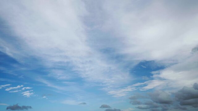 timelapse of clouds in blue sky