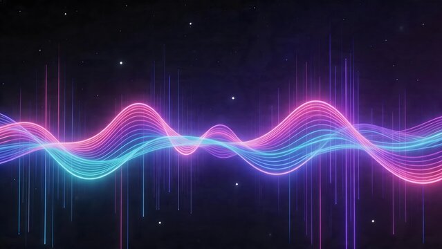 Colorful wave patterns in space