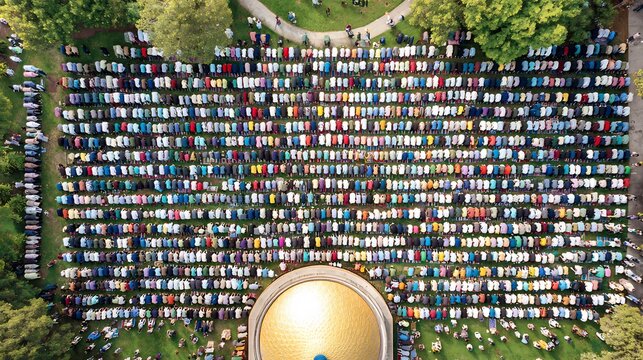 Eid prayer grounds reflecting beauty of humanitys diversity