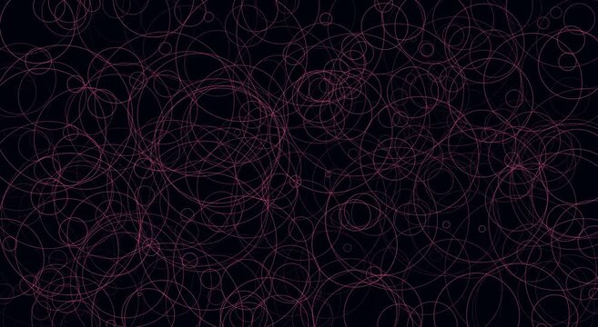 Abstract geometric circles and sound wave audio visualizer animation background