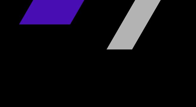 Abstract geometric motion with dynamic colorful parallelograms animation
