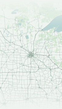 Modern minimalist vector map of Minneapolis, Minnesota, USA. High-quality scalable illustration of Minneapolis city grid, Mississippi River, Chain of Lakes, Downtown, Midwest for posters and design.