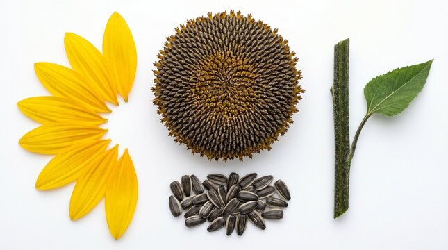 flower plant seed stem leaf yellow brown green nature botany agriculture food healthy snack oil seeds bloom growth organic farm harvest grain nutrients eating cooking baking