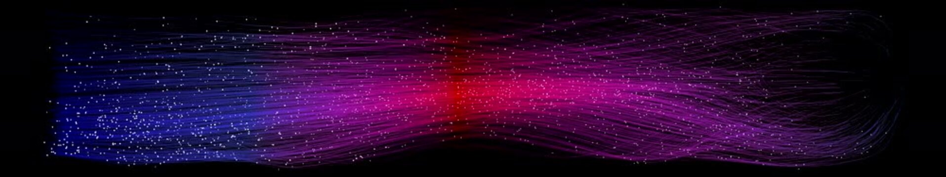 a fiber optics animation moving from right to left