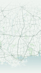 Obraz premium Modern minimalist vector map of Jackson, Mississippi, USA. High-quality scalable illustration of Jackson city grid, Pearl River, Downtown, State Capitol, and Deep South infrastructure for posters.