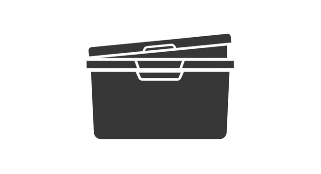 Black Cooler Box with Handle.