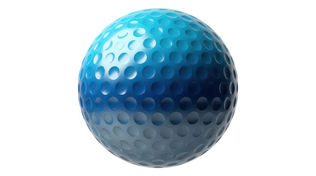 3D Blue Dimpled Sphere with Gradient Texture - Modern Design Element