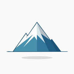 Fototapeta premium Stylized Mountain Peak with Snow Cap