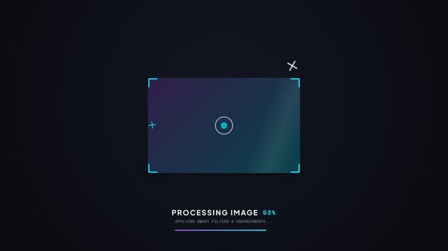 Digital art generation loading screen displays processing image animation