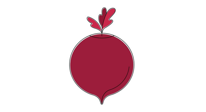 Beetroot Vegetable Icon Illustration.