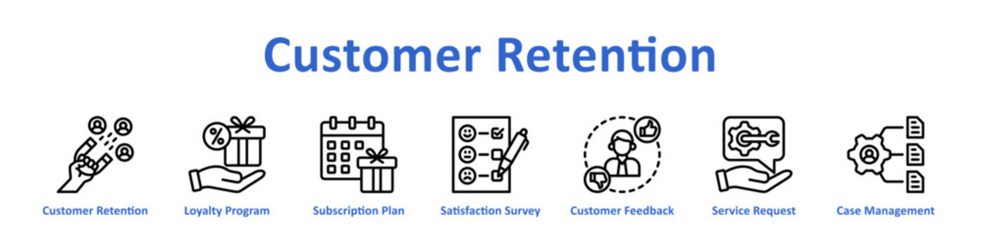 Customer Retention Web icon in banner and collection