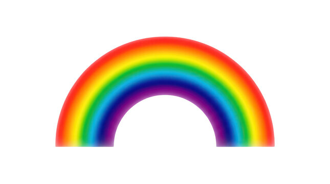 Vibrant Rainbow Arch with Smooth Color Gradient