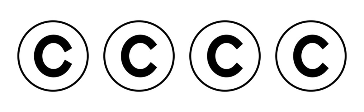 Copyright icon vector illustration. copyright sign and symbol