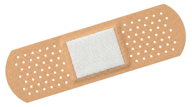 Close-up of Standard Adhesive Medical Bandage Plaster for Wound Care