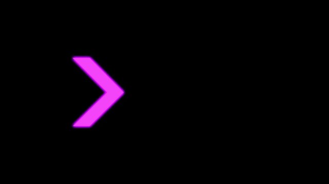 Right-directional arrow loop animation. Animated arrows for the overlay video layer. arrow icon concept animation.