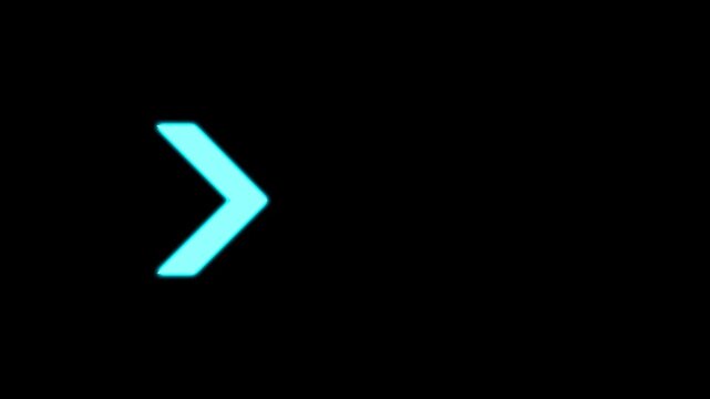 Right-directional arrow loop animation. Animated arrows for the overlay video layer. arrow icon concept animation.