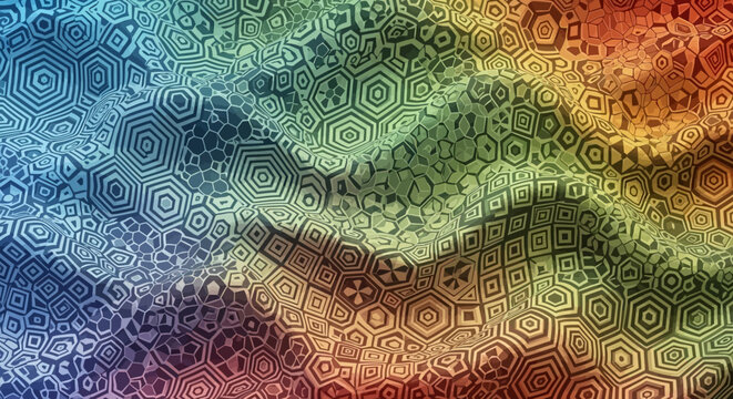 Abstract Geometric Pattern Rainbow Gradient Textured Background